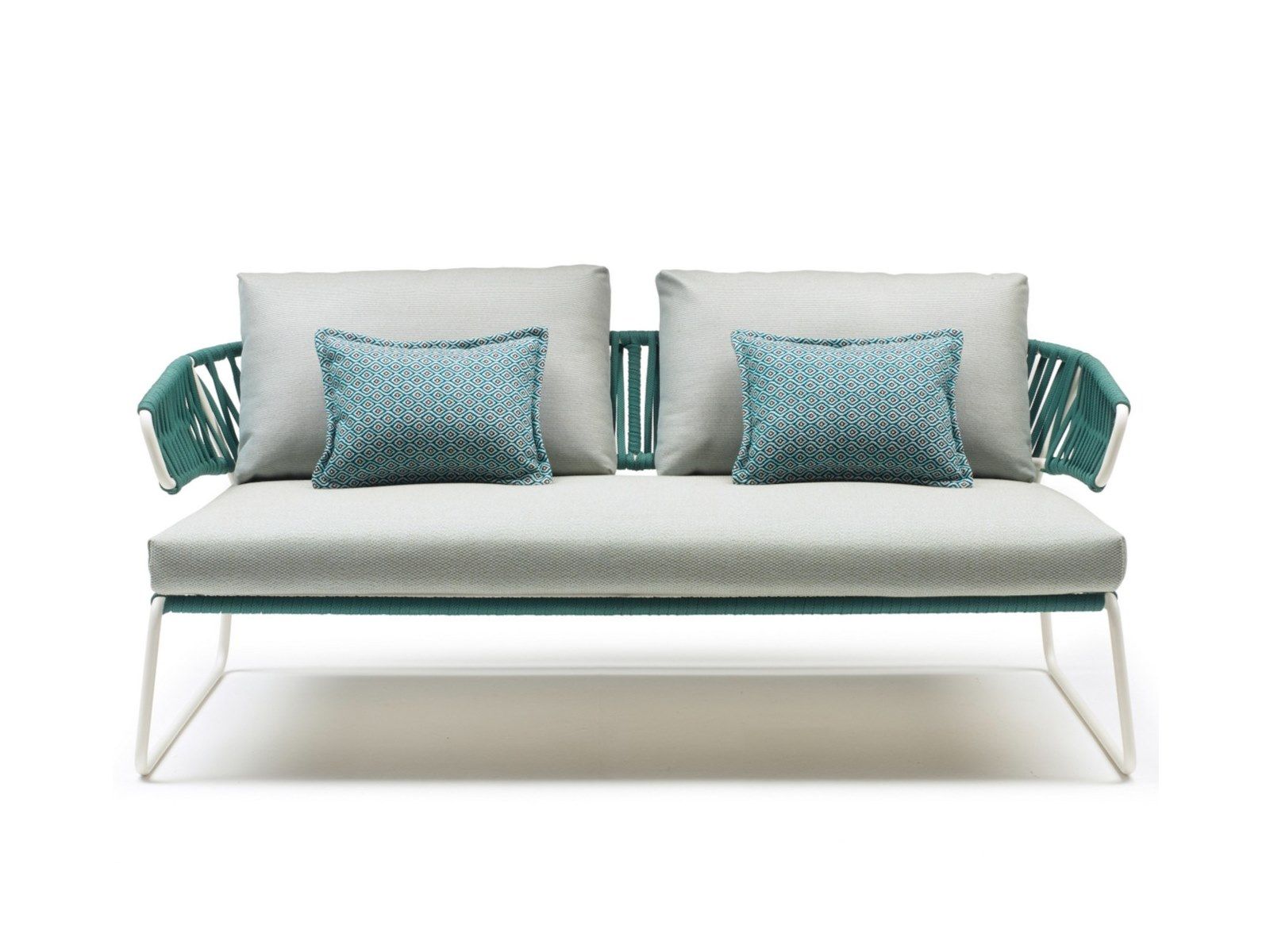 2-местный садовый диван в Sunbrella® и морской веревке S-CAB Lisa ARCH-00027211 - Вид №3