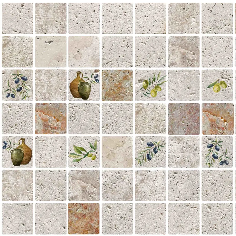 GRACE Панель ПВХ «Мозаика олива» для влажных помещений 82124125 STLM-0019625 - Вид №2