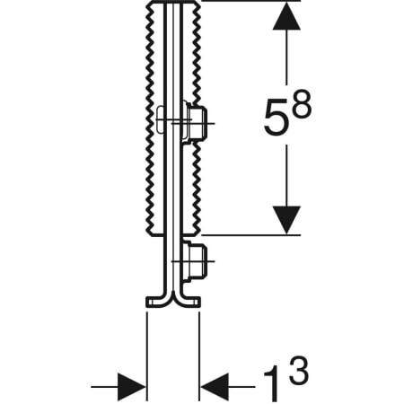 461.089.00.1 Угловое ребро жесткости Geberit GIS Geberit  - Вид №3