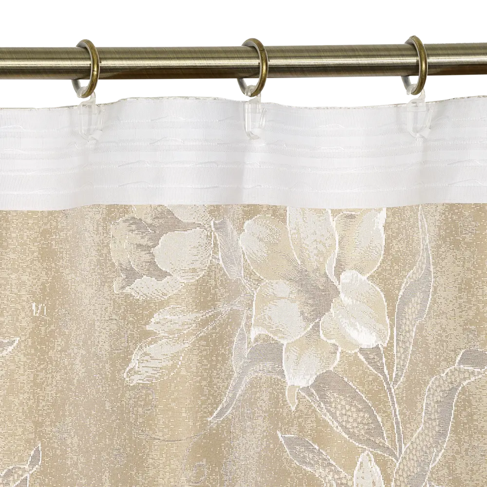 Штора на ленте «Нарцисс» 135х180 см цвет молочный WITERRA STLM-2175899 - Вид №4