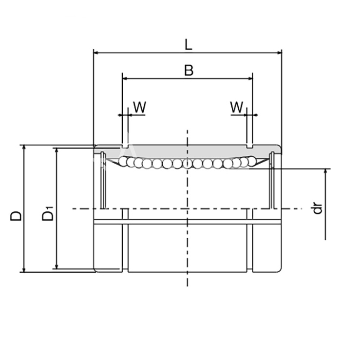 IS618 Линейный подшипник LME30-UU-AJ ISKRA  - Вид №1