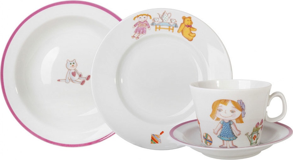 10615357 Императорский фарфоровый завод Комплект из 4пр "Маша" "Молодежная" Фарфор твердый 