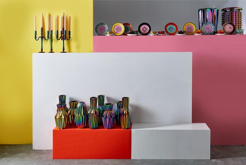 Pols Potten Низкий табурет из глазурованного керамогранита Oily 240-030-016  - Вид №4