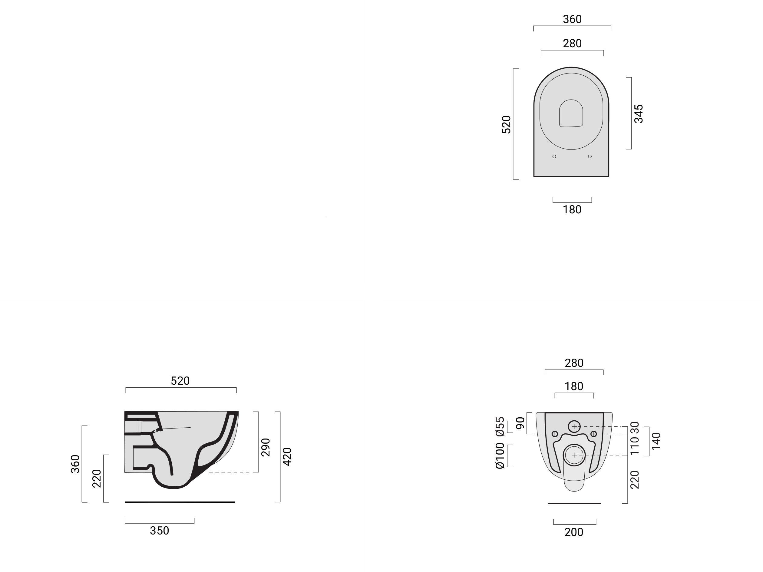 Керамические подвесные сантехники Domus Falerii несколько ARCH-00023840 - Вид №5