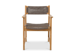 Стул для сада из тикового дерева с подлокотниками