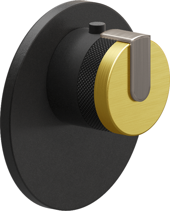 E-8027-R1BBE-L1BNi-BK-T Термостатический переключатель 3/4-Внешняя часть GRAFF MOD+