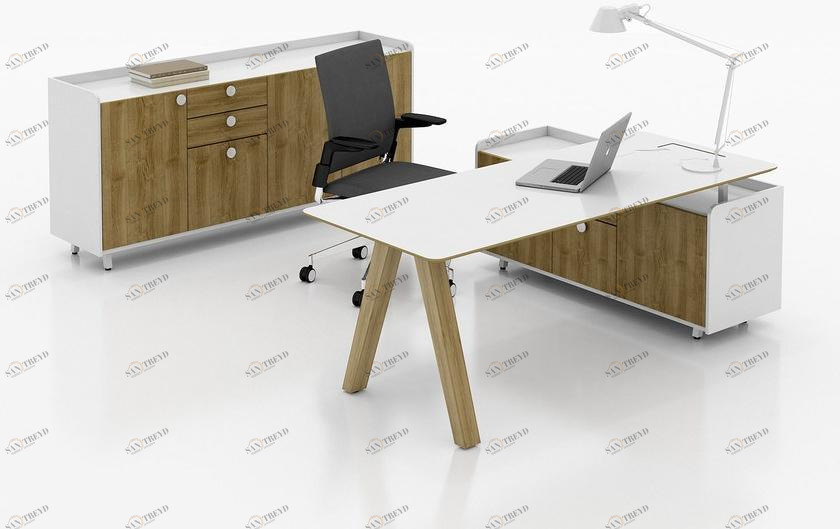 Tuna Ofis Рабочий стол со встроенной полкой Lea sun-id-1471394