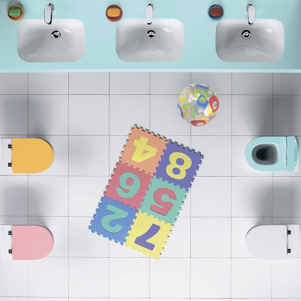 Набор Sanitana приставной INFANTIL: чаша BTW + крышка синяя S10013123300000;S80007332907600 - Вид №2