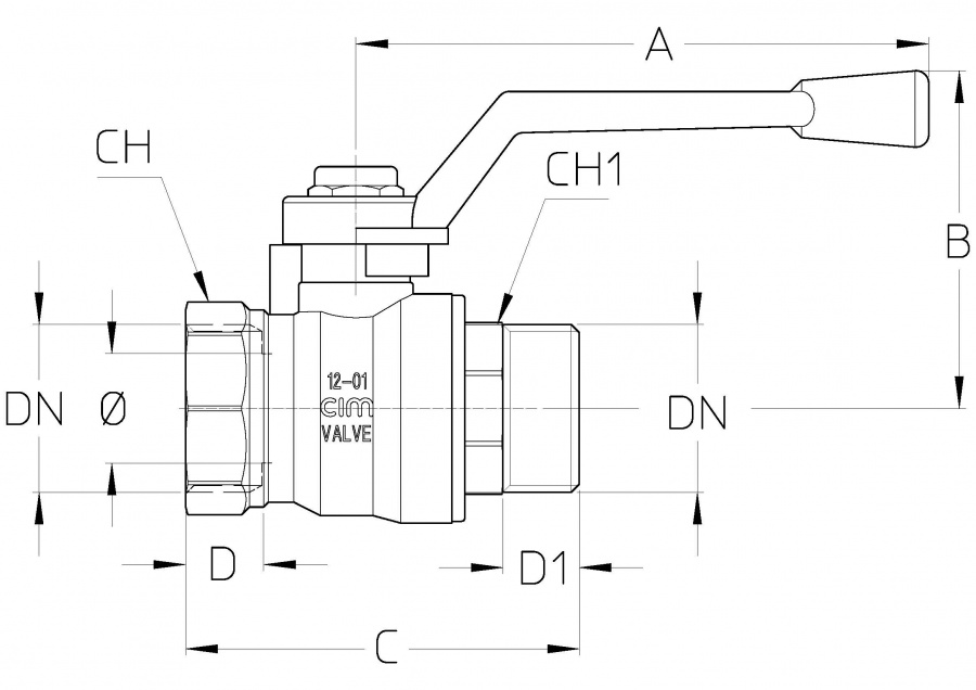 CIMBERIO CIM RED6MF Кран шаровой RED6MF  - Вид №1