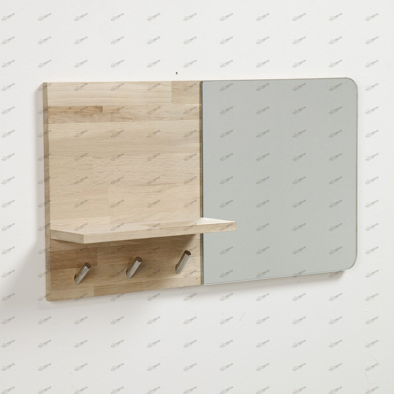 Зеркало с полкой и крючками настенное Maiten от La Forma LA FORMA ДИЗАЙНЕРСКИЕ 342904 