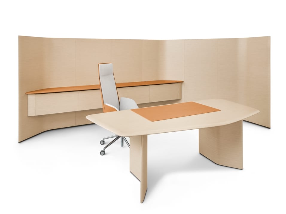 Кожаная отдельно стоящая офисная перегородка Poltrona Frau офис-системы управления ARCH-00044337 - Вид №2