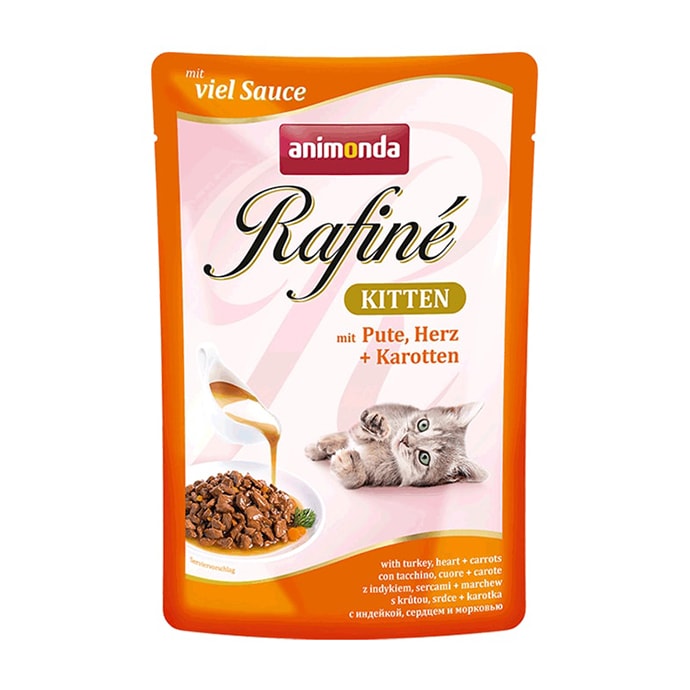 ПР0012325 Корм для котят Rafin Soupe коктейль из мяса индейки, сердца и моркови конс. 100г Animonda 
