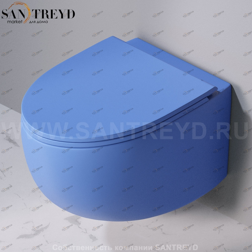 S555T0R0V6.140 Подвесной унитаз настенный Синий A. e T. Italia Dot Италия AeT ITALIA DOT 2.0