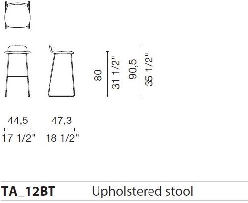 Cappellini Штабелируемый стул с обивкой из кожи или ткани Tate sun-id-1428947 - Вид №11