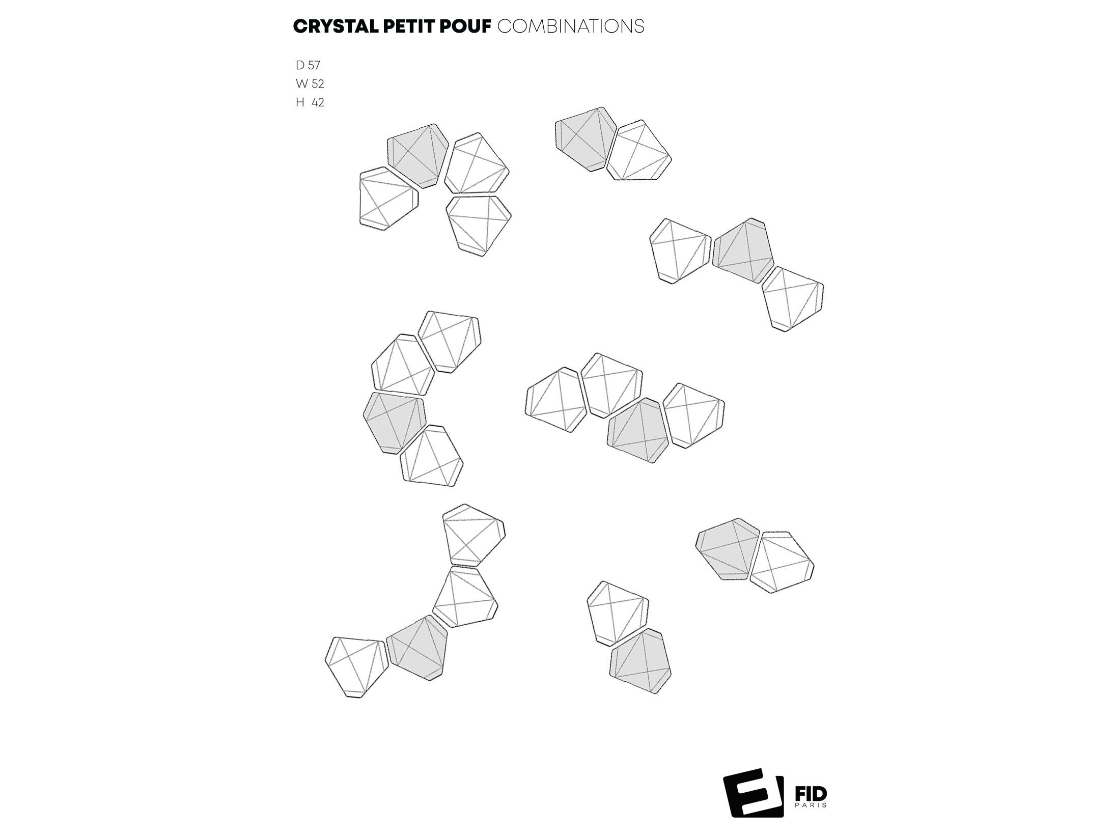 Ткань пуф FID Paris Crystal ARCH-00041007 - Вид №7