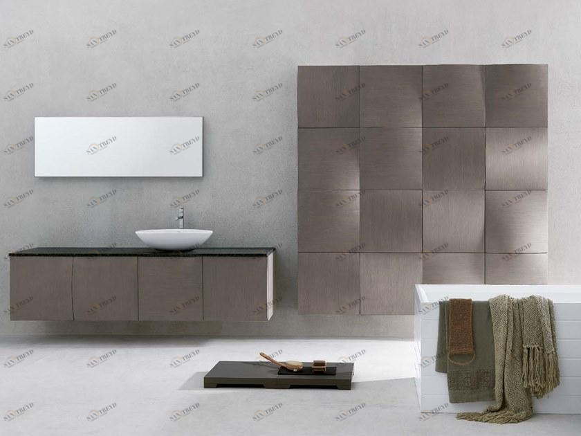 Archeda Подвесная тумба под умывальник из дерева с зеркалом Bombo sun-id-1363941