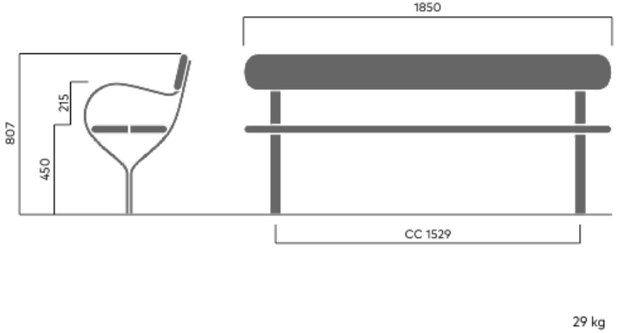 VESTRE Деревянная скамейка в современном стиле с подлокотниками со спинкой Folk sun-id-1465626 - Вид №7