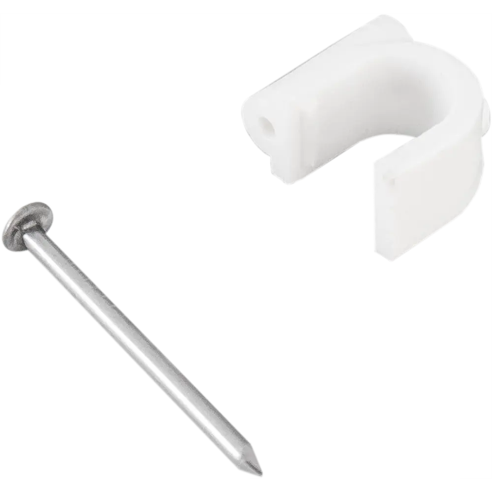 Скоба для электрокабеля круглая 9x14 мм, 50 шт НЕВСКИЙ КРЕПЕЖ STLM-2155888 - Вид №1