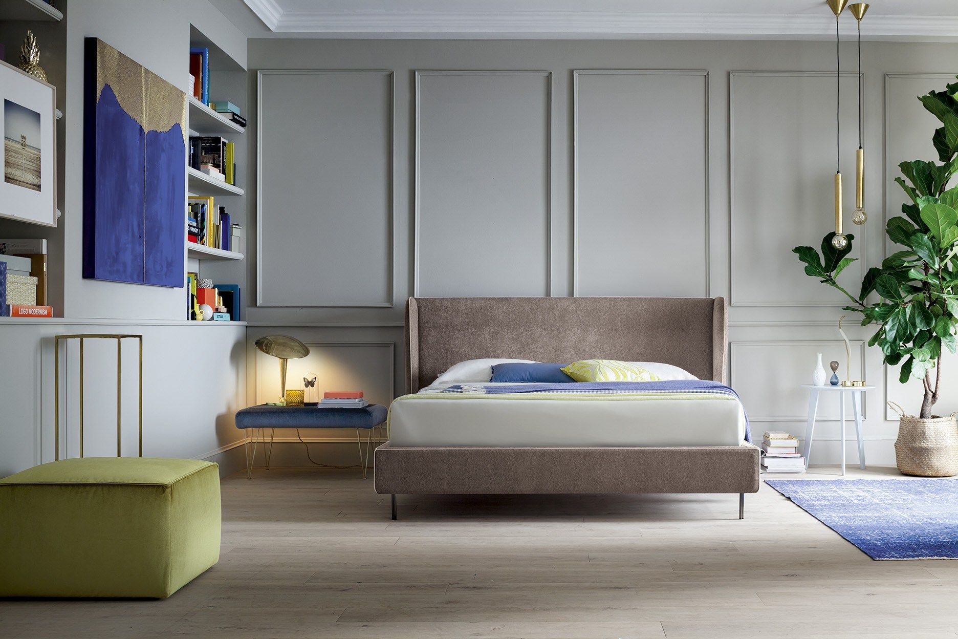 Мягкая кровать для хранения ткани с мягким изголовьем Felis Bedstories ARCH-00035539 - Вид №1