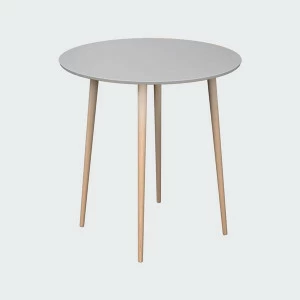 Обеденный стол круглый светло-серый 80 см "Спутник" WOODI  00-3966026 Бежевый;серый