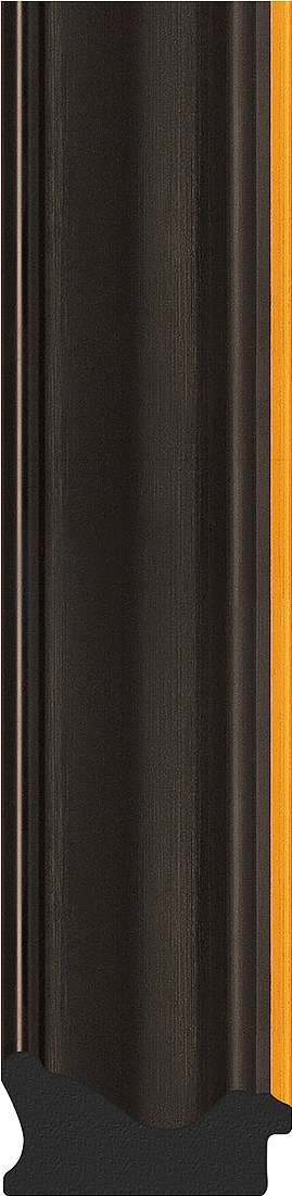 BY 4536 Зеркало с гравировкой в багетной раме - черное дерево с золотом 71 mm EVOFORM Exclusive-G - Вид №3