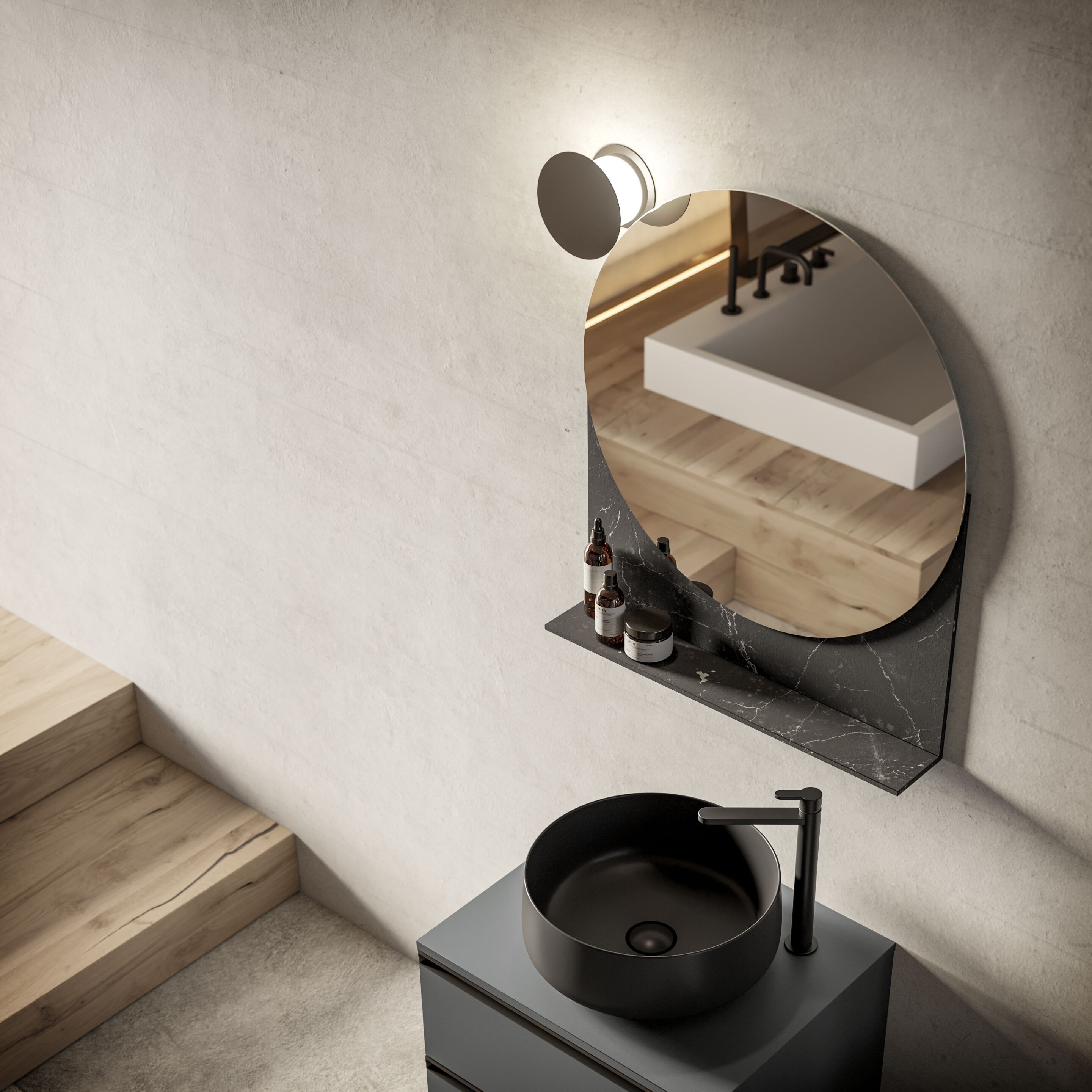 Одноместная напольная раковина с ящиками и полками Birex Deep ARCH-00127900 - Вид №2