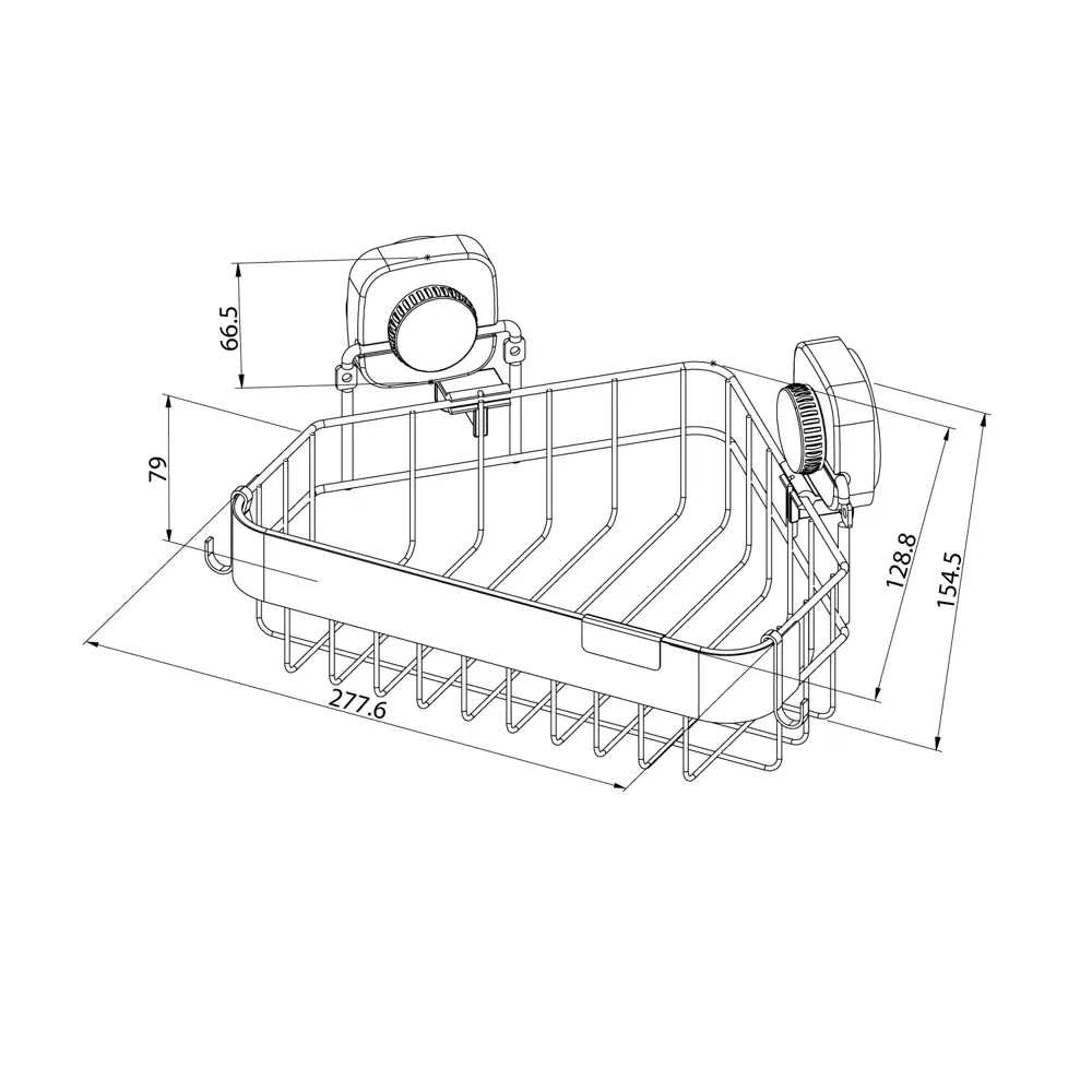 Полка для душа Iddis Soul LM001WC1Bi44 угловая 1 ярус цвет черный STLM-2072395 - Вид №5