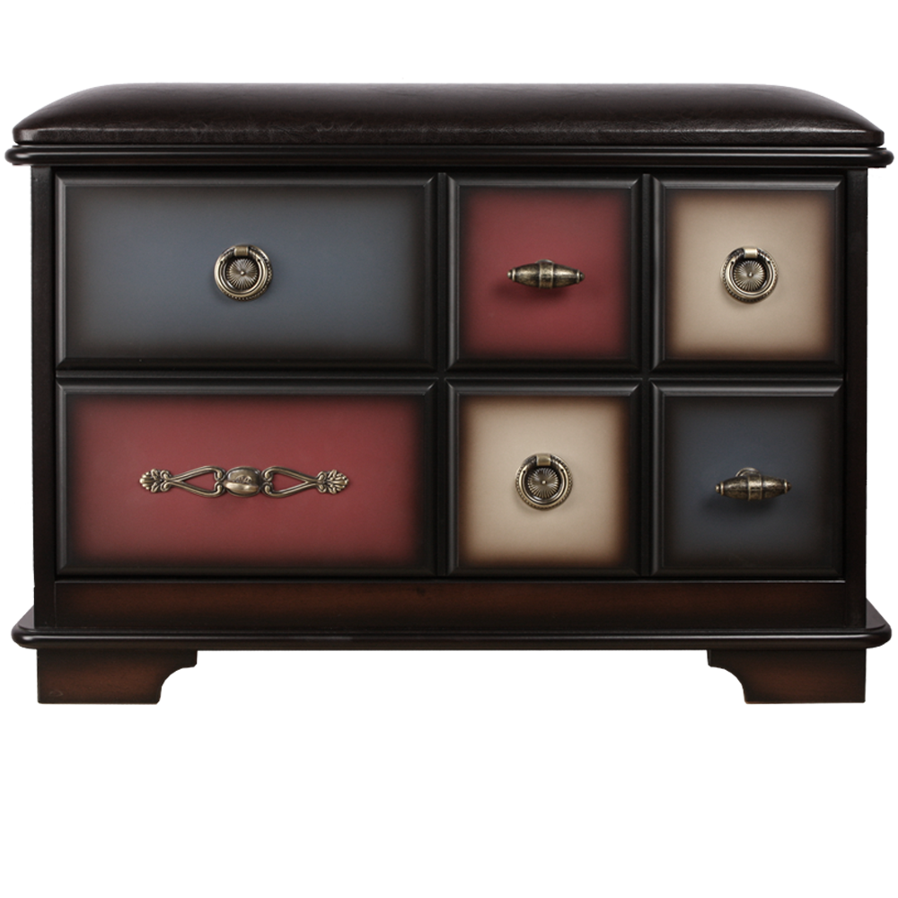 11540 Банкетка Пандора 3 с ящиком Орех Mix BOGACHO 4627139509639 - Вид №1