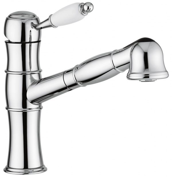 40065CR Смеситель Laguna с вытяжным изливом для кухни, цвет хром EMMEVI