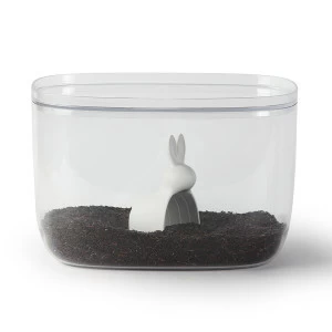 Банка с крышкой и мерной ложкой 7 л прозрачная Bella Bunny QUALY  00-3872329 Белый;прозрачный