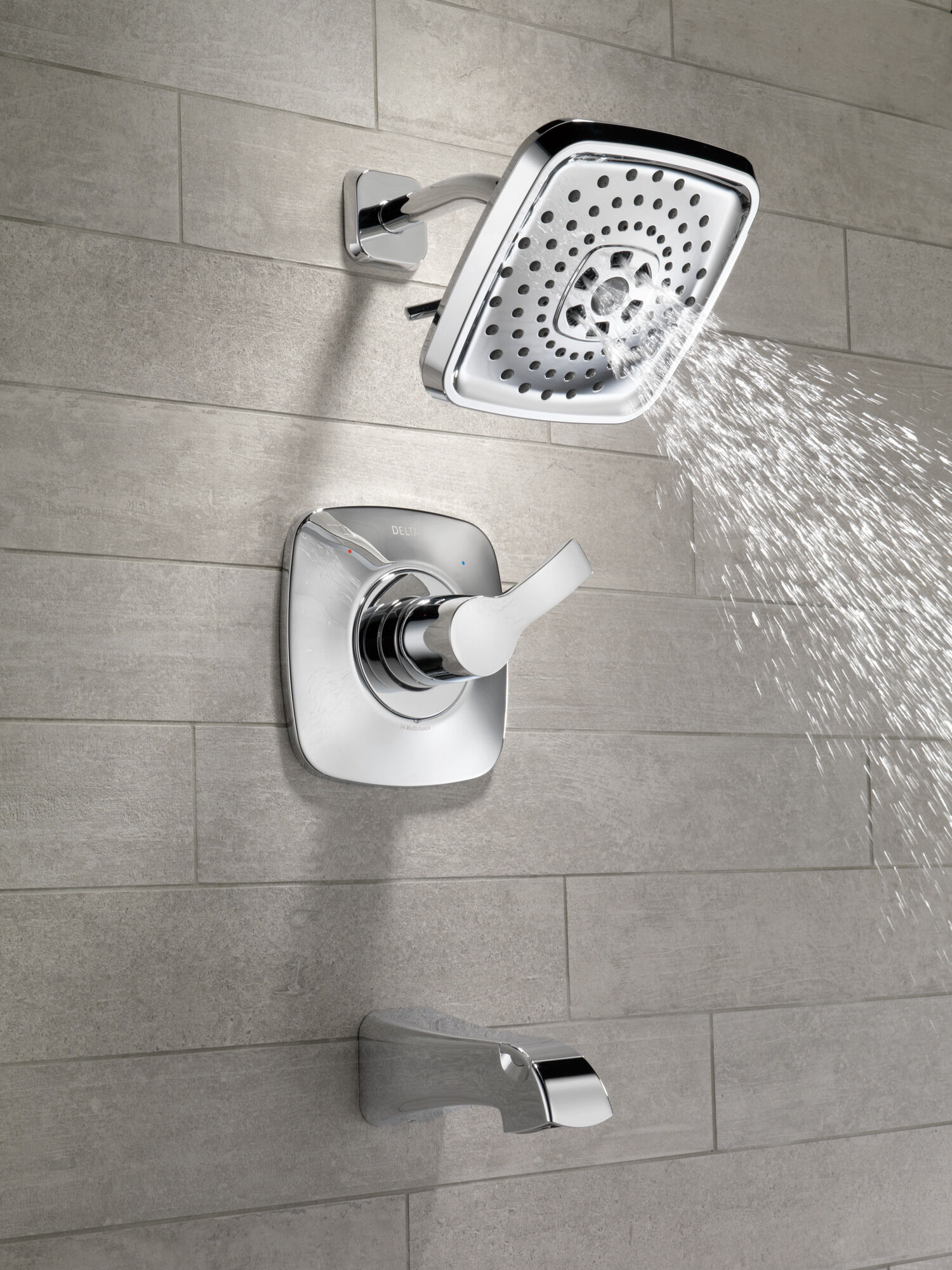 T14452 Monitor® 14 Series H2Okinetic® для ванны и душа Delta Faucet Tesla Хром - Вид №4