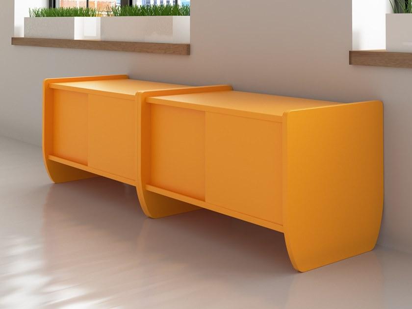 FERCIA Низкий офисный шкаф с раздвижными дверцами Stone St.sfm/s/n.1._._ _ - Вид №2