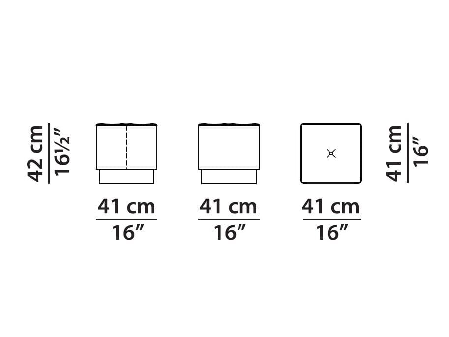 Кожаный квадратный пуф Baxter Anais ARCH-00054616 - Вид №8