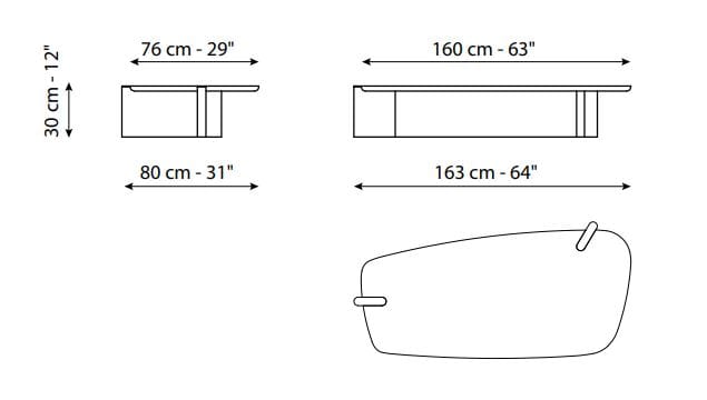 Деревянный журнальный столик BONALDO Flatiron ARCH-00002092 - Вид №2