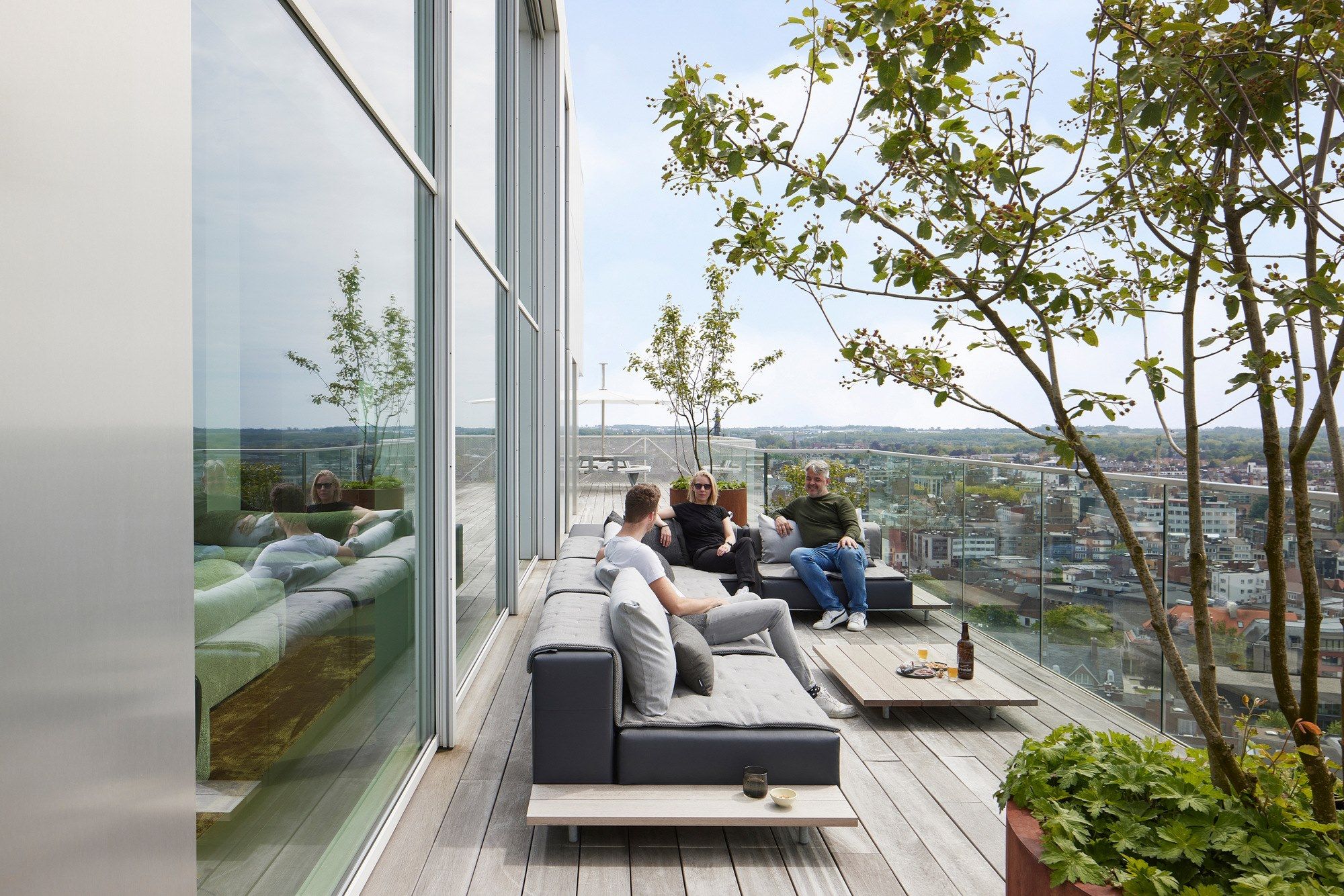 Тканевый секционный садовый диван с журнальным столиком Extremis Walrus ARCH-00036081 - Вид №4