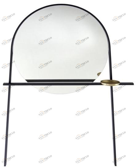 Ligne Roset Круглое настенное зеркало из стали и стекла  11250896 