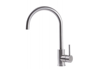 Однорычажный смеситель для кухни из нержавеющей стали с поворотным изливом