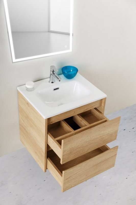 Мебель для ванной комнаты BelBagno KRAFT 39-500 Rovere Nebrasca Nature  - Вид №1