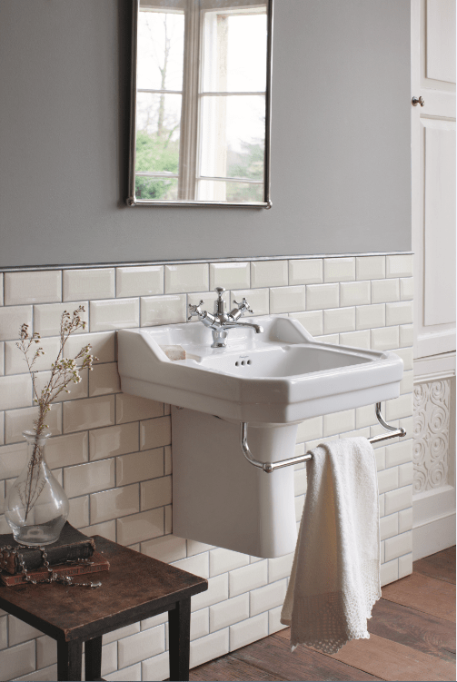B4 1TH, P8, T1 CHR Полупьедестал для раковины овальная Burlington EDWARDIAN - Вид №2
