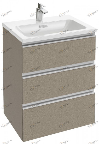 EB2050-RA-E16 Мебель под раковину-столешницу 60 см, 3 выдвижных ящика, встроенные ручки Jacobdelafon VOX Santreyd