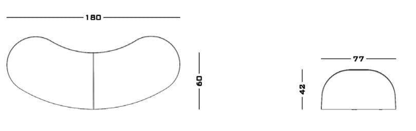 Скамейка из ткани Secolo Nuba ARCH-00051368 - Вид №4