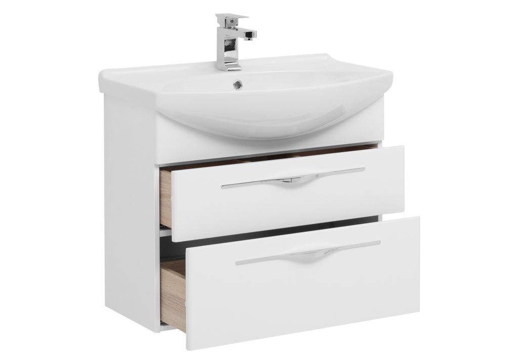 Тумба с раковиной Aquanet Ирвин 75 белый 0020397000175447 - Вид №1