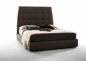 Tonin Casa Кровать двуспальная в коже с высоким изголовьем