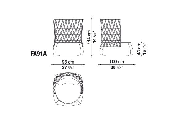 Кресло с высокой спинкой B&B Italia Outdoor Fat-Sofa ARCH-00030691 - Вид №2