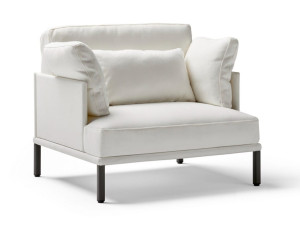 Тканевое садовое кресло с подлокотниками