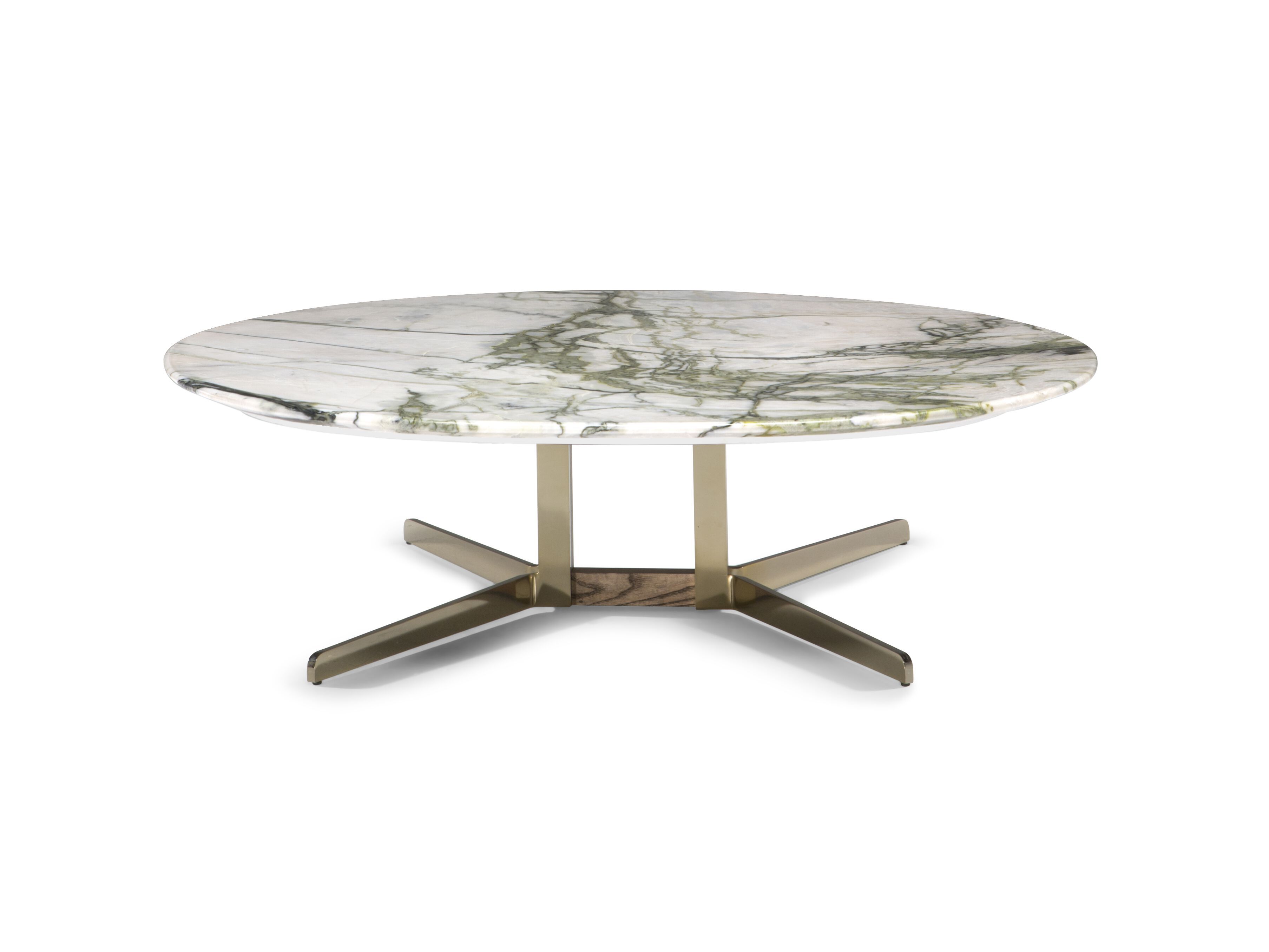 Низкий круглый журнальный столик с мраморной столешницей Natuzzi Italia Campus ARCH-00003217 - Вид №1