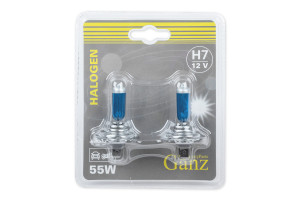 16641266 Лампа 12V H7 55W +50% PX26d 5000K 2 шт. блистер GIP06056 Ganz