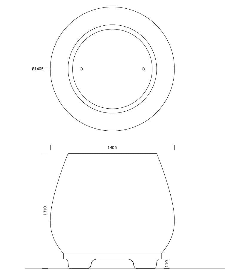 Рециркулированный пластичный круглый плантатор BENKERT BANKE Ontigo ARCH-00089676 - Вид №5
