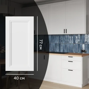 KONSENSA Фасад Котлас белый матовый для кухни в неоклассическом стиле 89387726