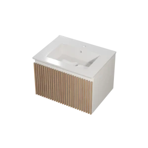 Тумба под накладную раковину в ванную комнату Чарли подвесная 60 см цвет серый